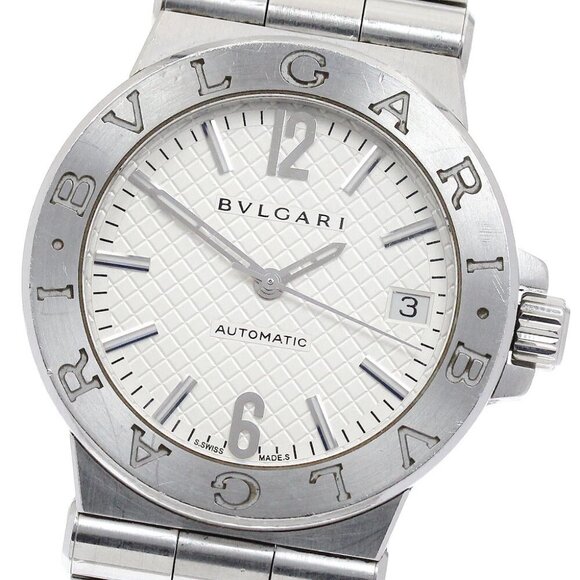 BVLGARI Diagono DG35S Date Silver Dial Automatic Men's Watch - Picture 11 of 12